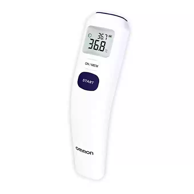 Omron MC 720 Non Contact Digital Infrared Forehead Thermometer With 1 Second Quick Measurement, 3 in 1 Measurement Mode,